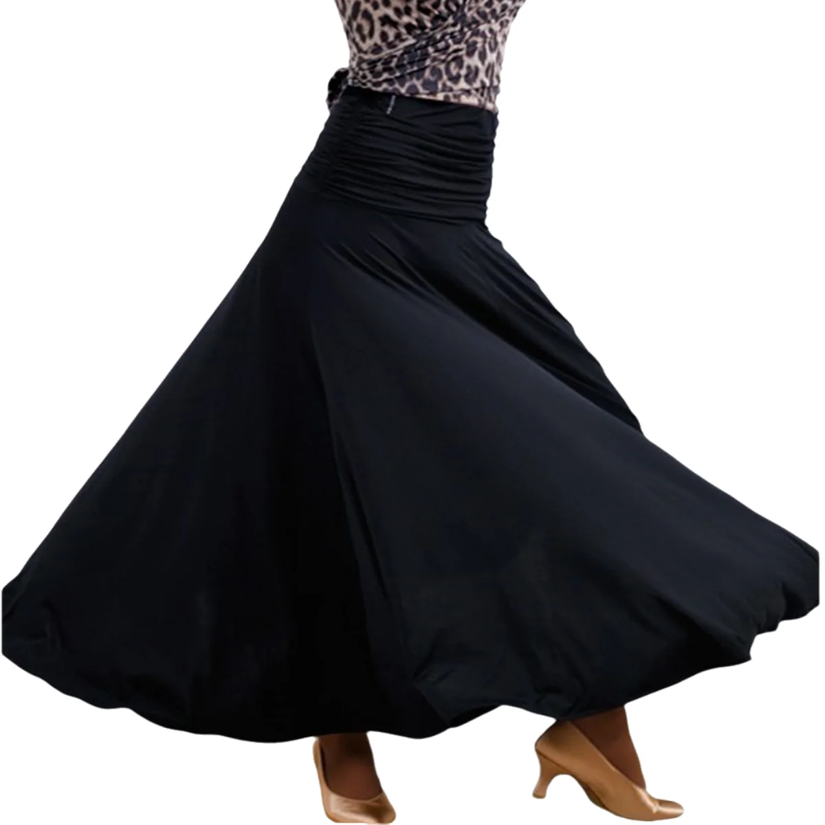 Black Women Ballroom Dance Skirt Rumba Waltz Flamenco Midi Skirt Blue Dance Wear Prom Skirt Purple Dance Clothes