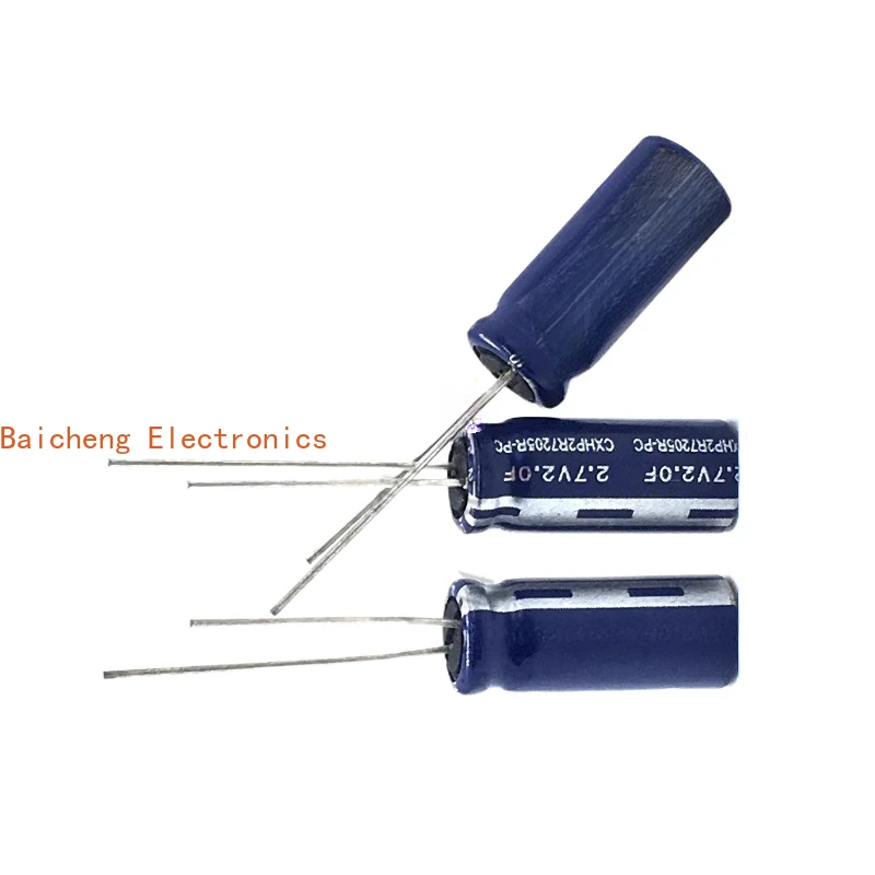 10PCS 2.7V2.0F  Farad Capacitor 2.7V2F Toy Model Airplane Energy Storage Capacitor Winding Type