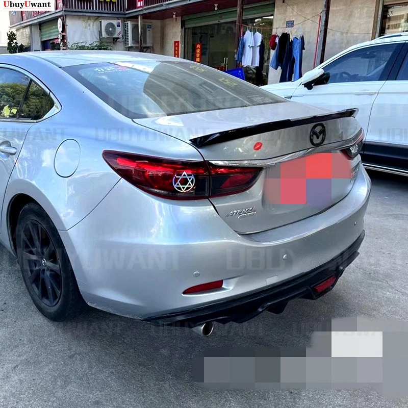 For Mazda 6 Atenza Spoiler 2014 2015 2016 2017 2018 2019 2020 ABS Carbon Fiber Pattern Material Car Spoiler Color Spoiler