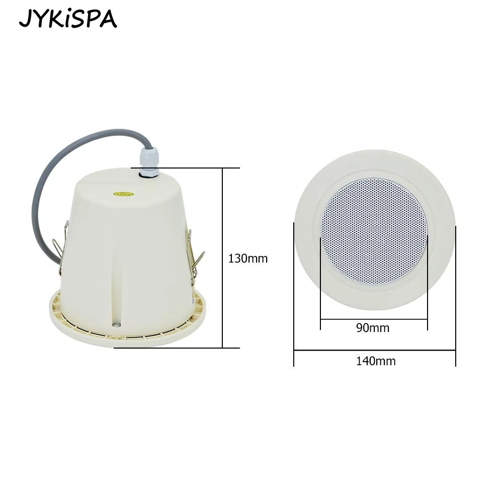 4 Inch IP55 Roof Loudspeaker PA Full Range Ceiling Speaker ABS Material High Quality Sound System  for Sauna Bathroom Hotel