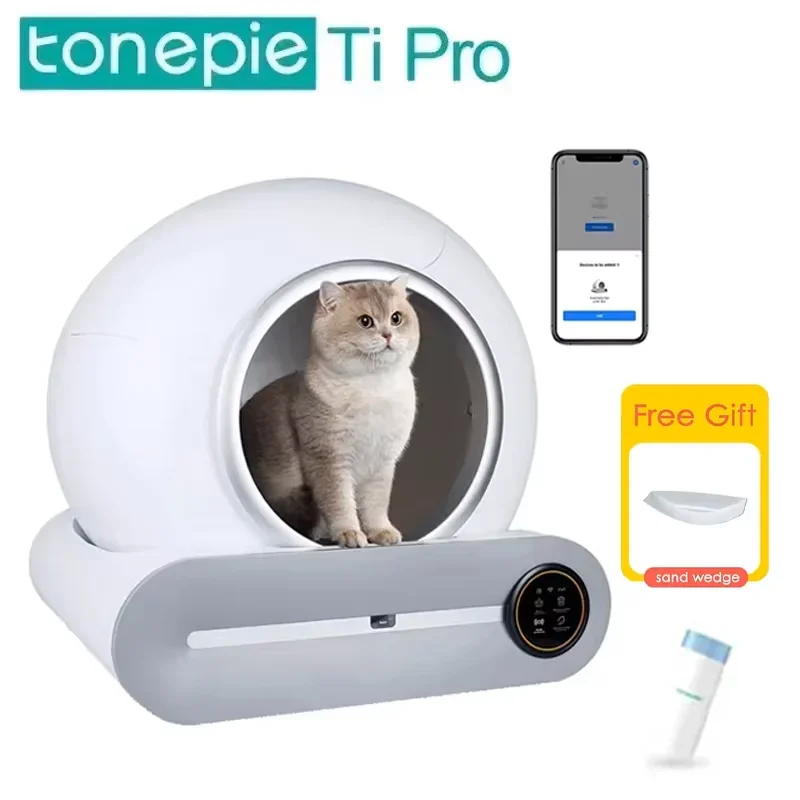 

Tonepie-automatic smart litter box for cats, self-cleaning, fully closed, 65L, pet litter tray