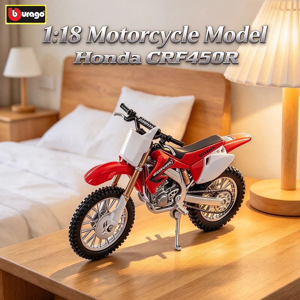 Bburago 1:18 Honda CRF450R Ducati, Honda, Kawasaki, BMW Motorrad Statisches Modell Druckguss Auto Sammlerstück Geschenk Spielzeugauto
