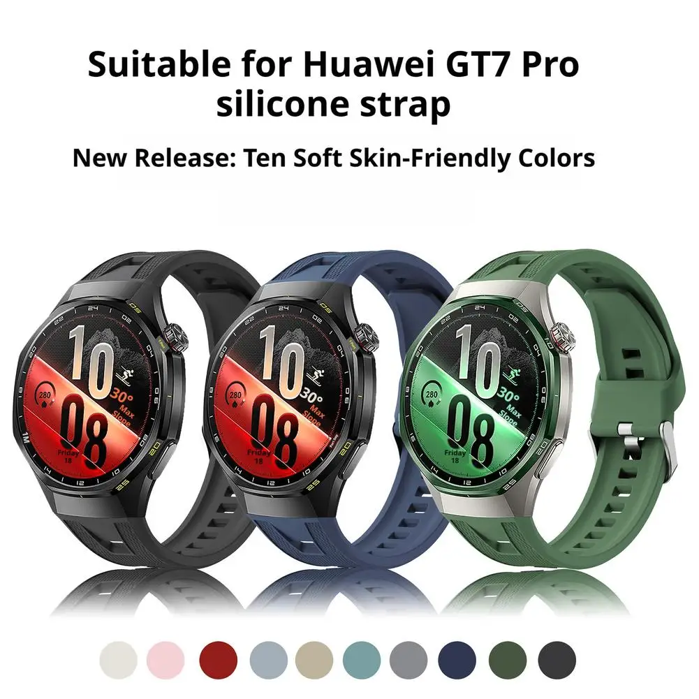 Silicone Watch Strap For Huawei Watch GT 7 Pro Replacement Wrist Band Soft Breathable Sport Watchband Accessories Original 1:1