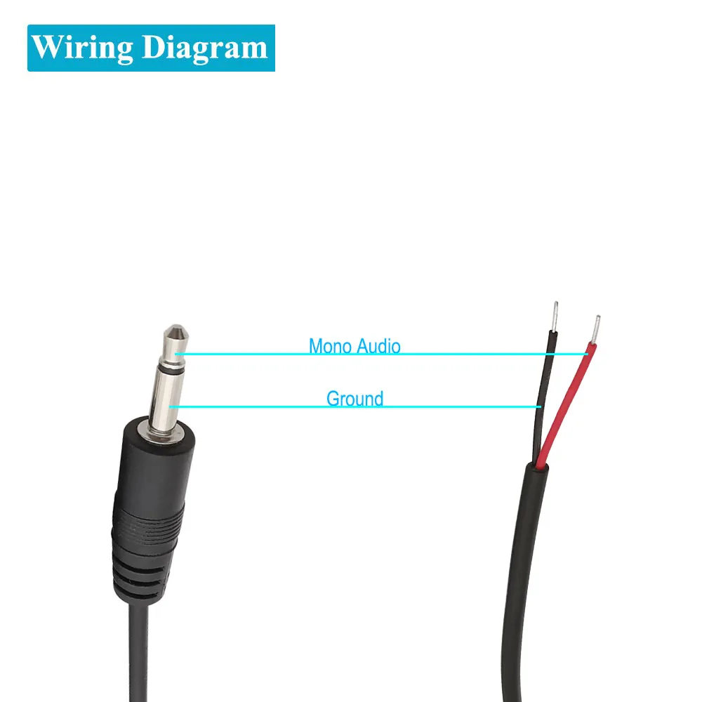 3.5mm 2.5mm Male Plug/Female Jack to Bare Wire Open End TS Mono/3 Pole/4 Pole TRRS Stereo Plug Jack Connector Audio Cable