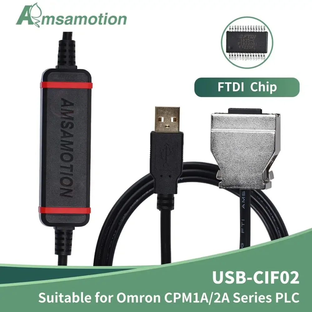 

Programming Cable Suitable for Omron PLC USB-CIF02 Download Cable CPM1 CPM1A/2A C200HS C200HX/HG/HE Series Download