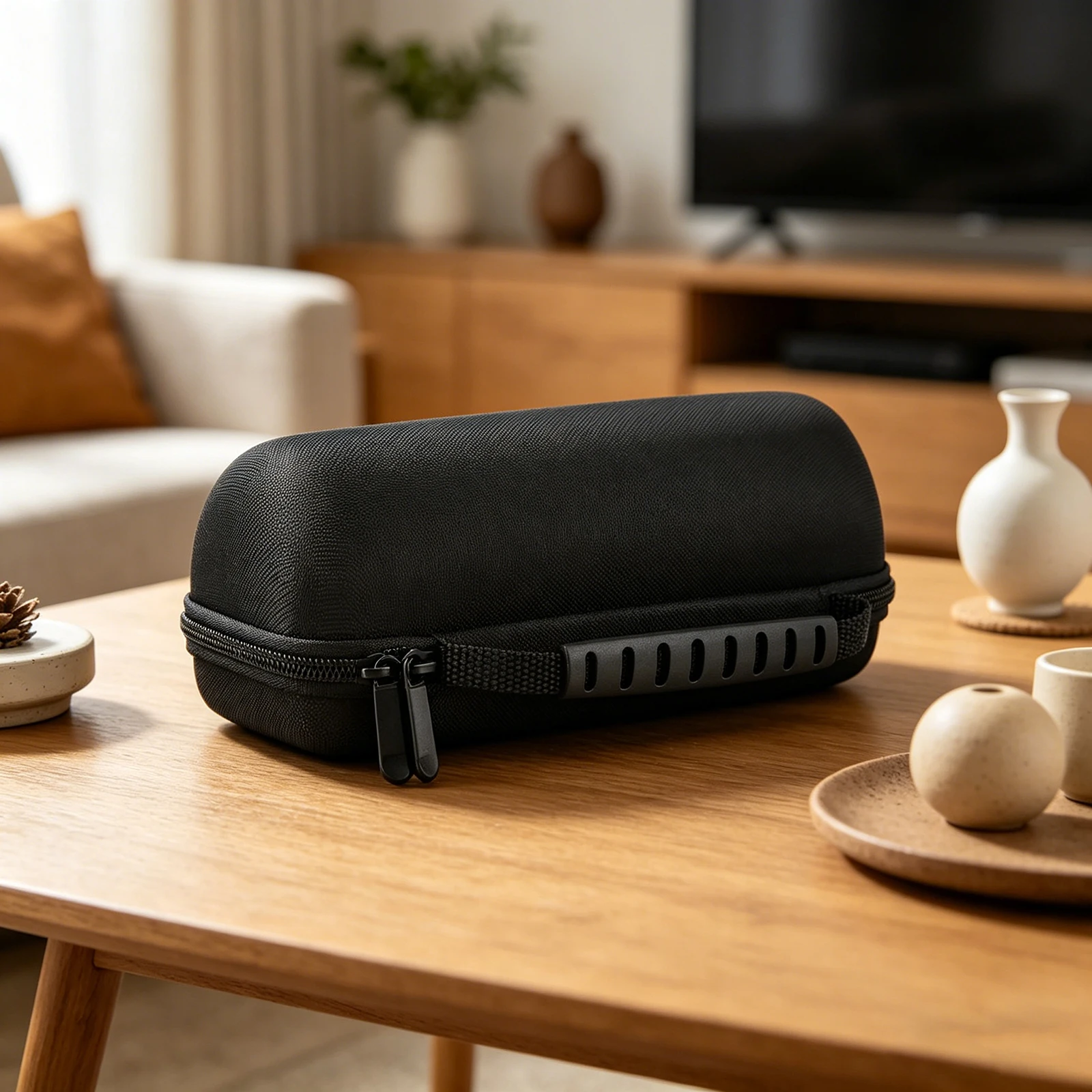 Bolsa de armazenamento para caixa de som portátil kef muo2, compatível com bluetooth, bolsa de armazenamento rígida, à prova d'água, bolsa protetora para transporte