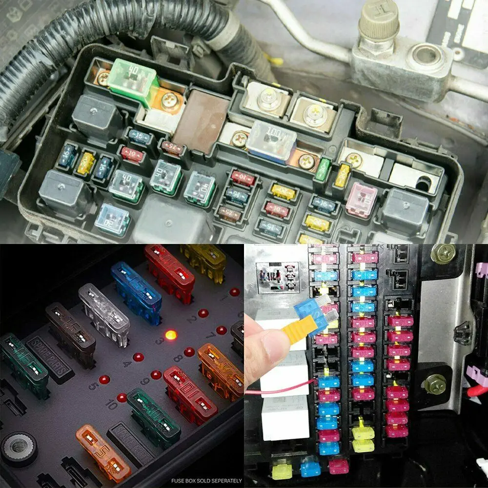 Kit 14 Fusibles Automatiques Assortis 15A à 60A - Protection Électrique Voiture Camion SUV