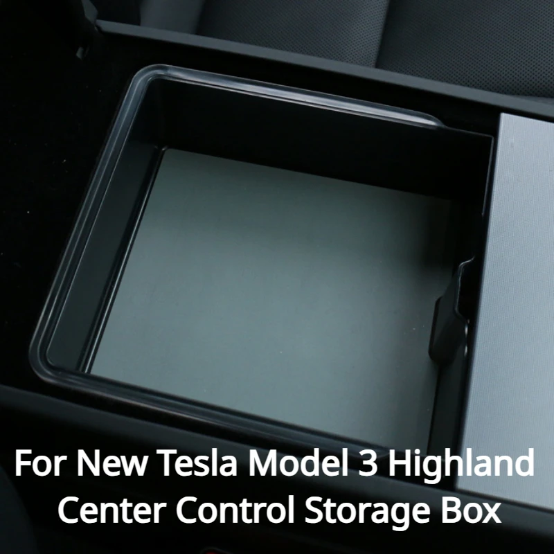 

For New Tesla Model 3 Highland 2024 Storage Box Central Control Tissue Armrest Storage Box Organize Car Interior Accessories