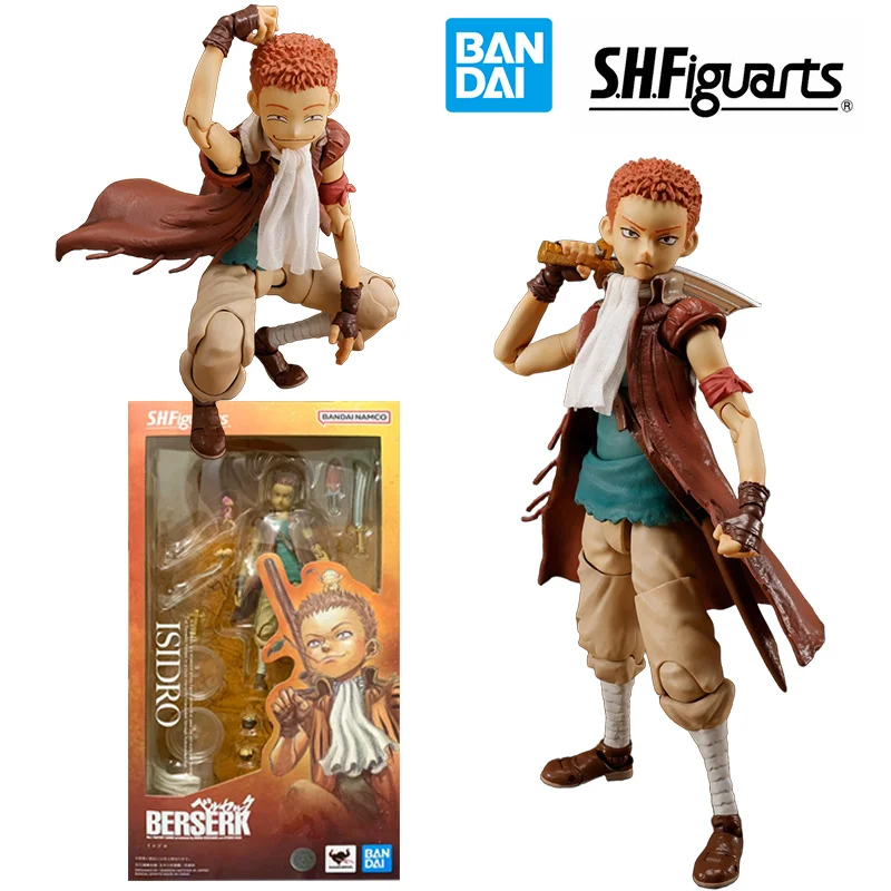 Bandai Namco S.H.Figuarts Isidro Berserk 13Cm Anime Original Action Figure Model Kit Children's Toy Birthday Gift Collection