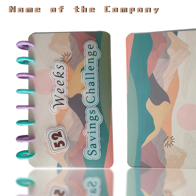 Libro economico portatile a fogli mobili 52 settimane di risparmio raccoglitore di sfida scatola di immagazzinaggio di contanti riutilizzabile pianificazione di fondi libro di risparmio per i bambini