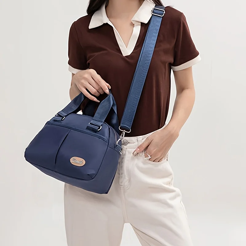 Women's Oxford Cloth Crossbody Handbag Tote Shell Bag Everyday Use Simple Shoulder Nylon Tote Bag