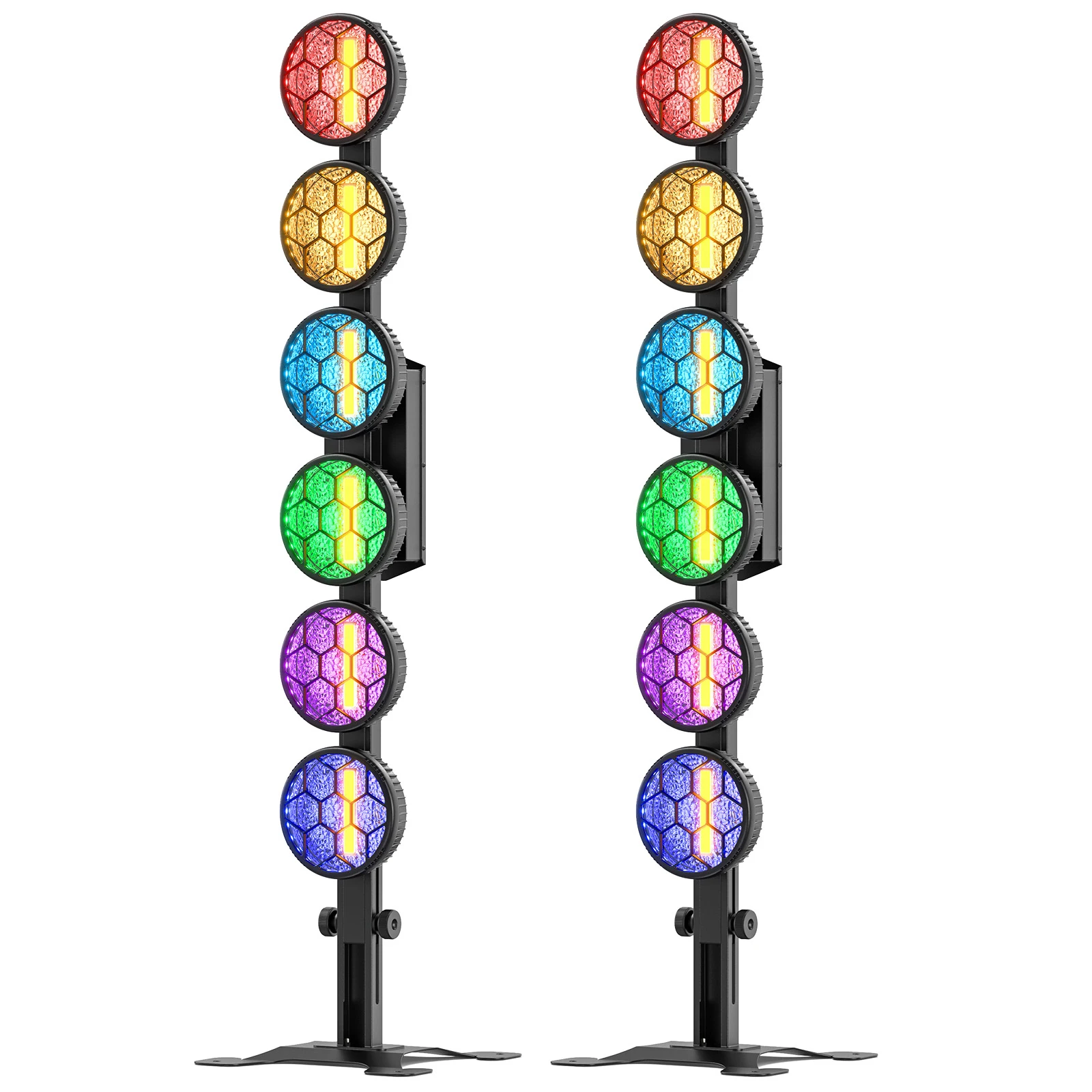 DayFlicker 2 Stück 350 W 6-LED COB Linear Vintage Light Bühnenlicht 1–20 Hz Blitz DMX512 15/33CH für Konzerte, Hochzeiten, Nachtclub, Tanz