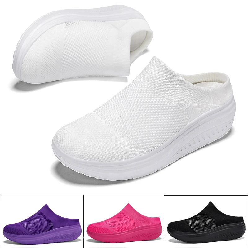 

Женские прогулочные лоферы, новые дышащие сетчатые туфли без шнуровки, обувь для отдыха, спортивная обувь для фитнеса, легкие туфли на плоской подошве, большие размеры 36-43