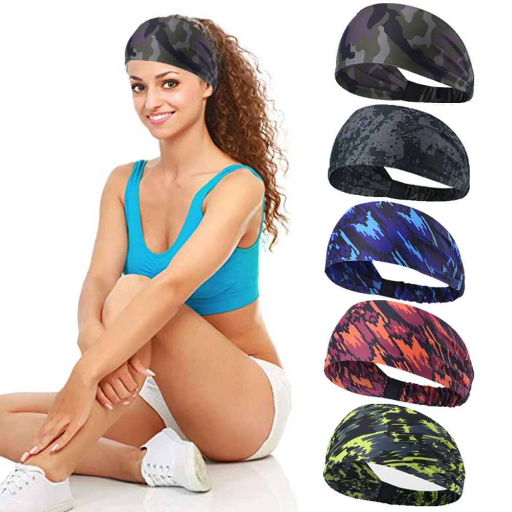 

2 pcs Adjustable Fitness Headband For Yoga Running Sports Sweatbands Wrapping Band Spa Face Elastic Polyester Headpiece