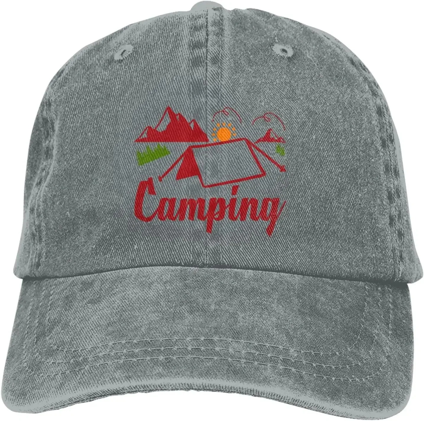 Welcome To Our Campsite Denim Baseball Cap Golf Dad Hat Adjustable Original Classic Low Profile Cotton Hat Men Women