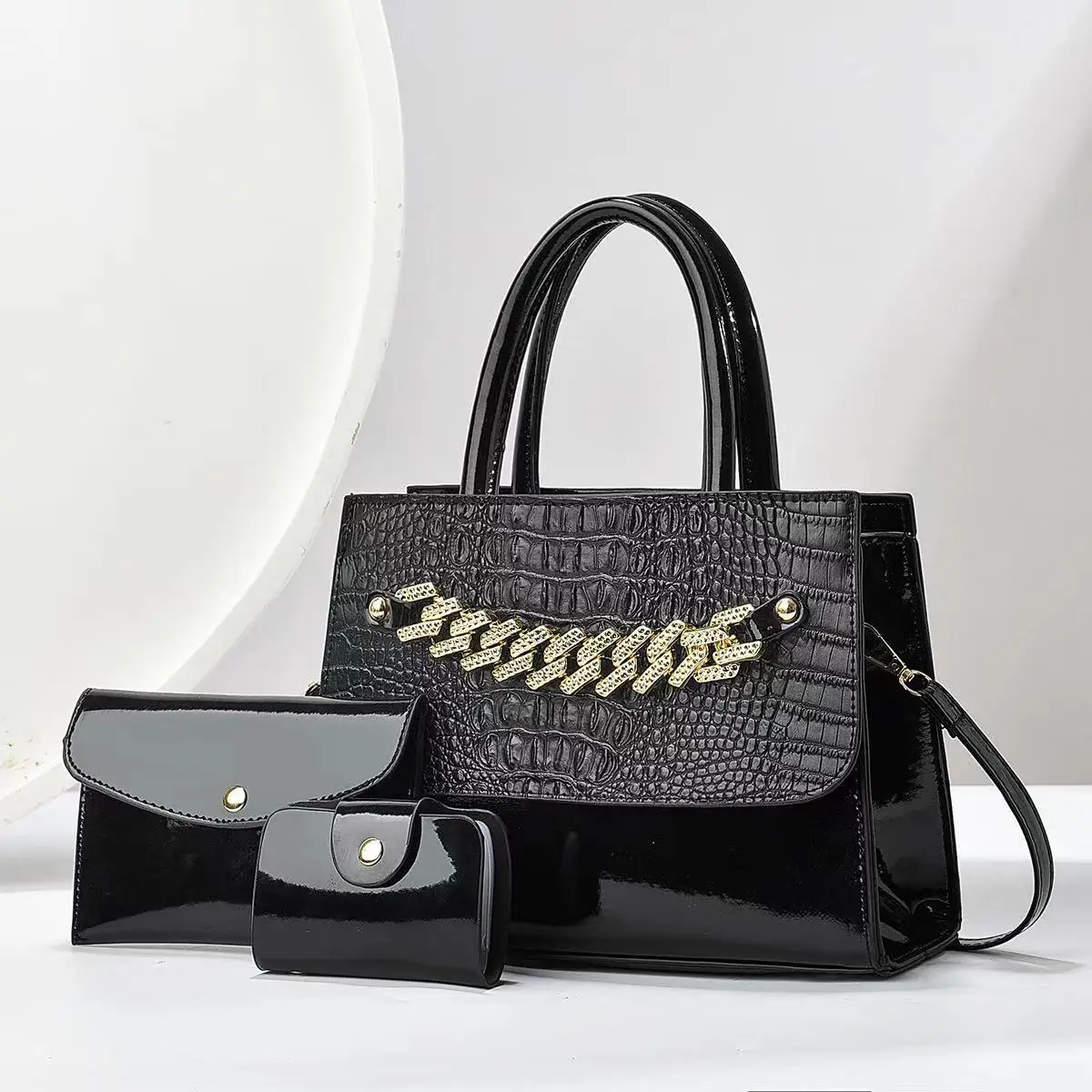 

New Crocodile Print Women's Bag | Large Capacity Luxury Mom Tote | Elegant Crossbody & Handbag