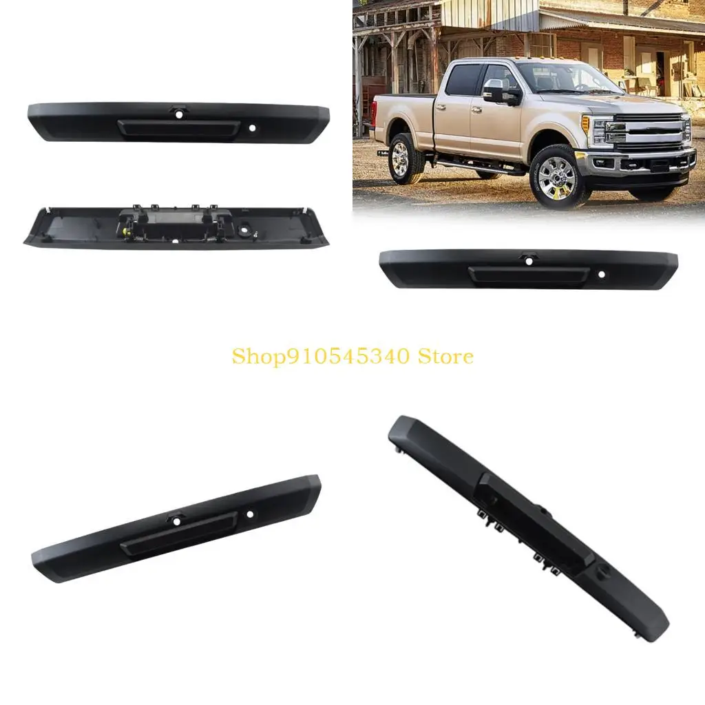 U2JA Rear Gate Handle Assembly for 2008-2020 F250 F350 F450 F550 Pickups, Black Factory-Position Pull Handle, 3400 Series