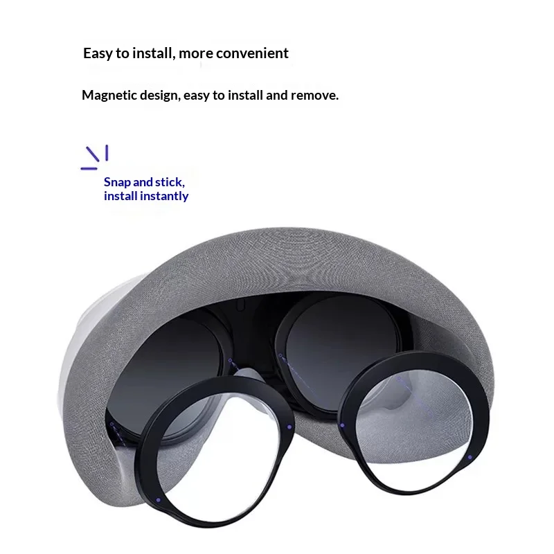 Pico E6111 VR Devices PICO 4/4 Ultra Customized Myopia Lens Magnetic attraction design, simple installation and disassembly