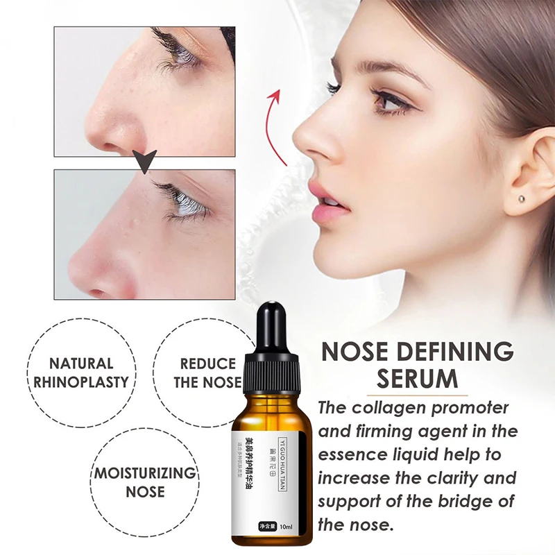 Nose Lift Up Essential Oil Up Heighten Rhinoplasty Collagen Firming Nose Shape Serum Reshape Natural Face Skin Care Products