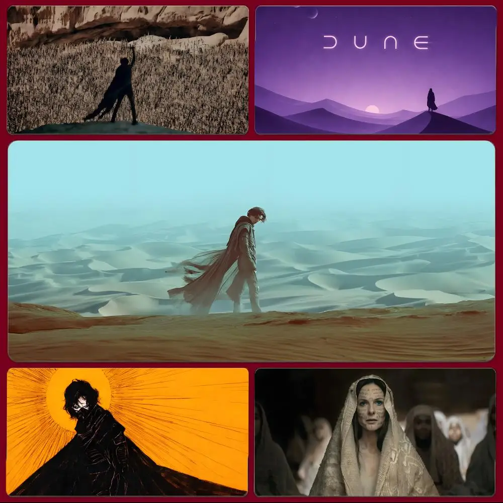 Movie SciFi Dune Mouse Pad Large Gaming Mousepad with Stitched Edges Thickened Desk Mat PC