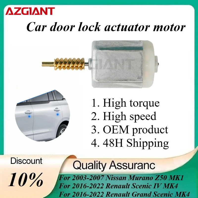 

AZGIANT Car door lock actuator motor for 2003-2007 Nissan Murano Z50 MK1/2016-2022 Renault Grand Scenic MK4 New replacement OEM