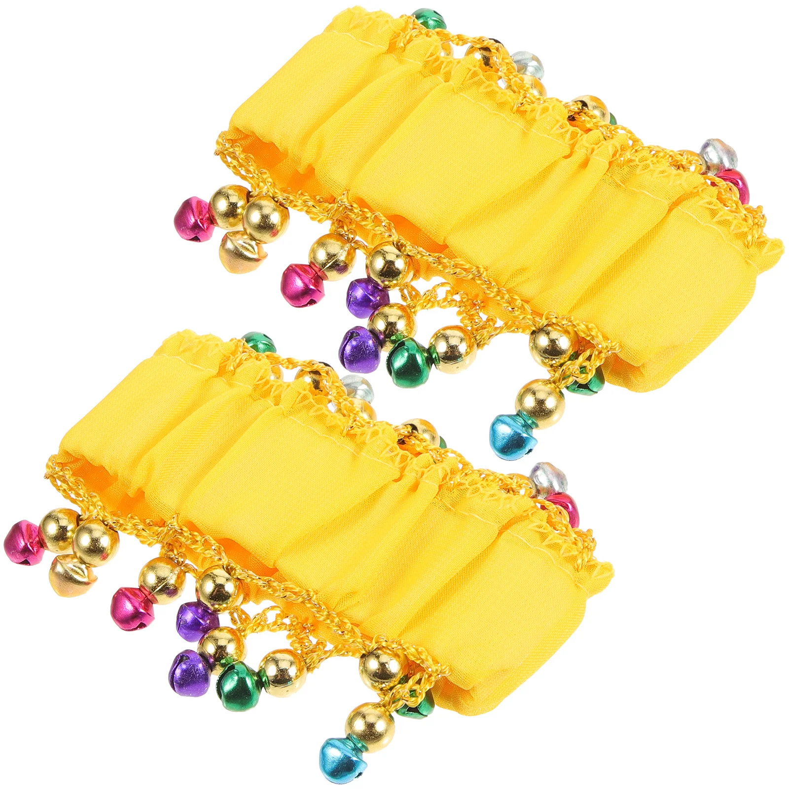 1Pair Bell Bracelets Belly Dance Wrist Bands Chic Ethnic Costume Accessories Dancing Supplies Wrist Bands Bracelets