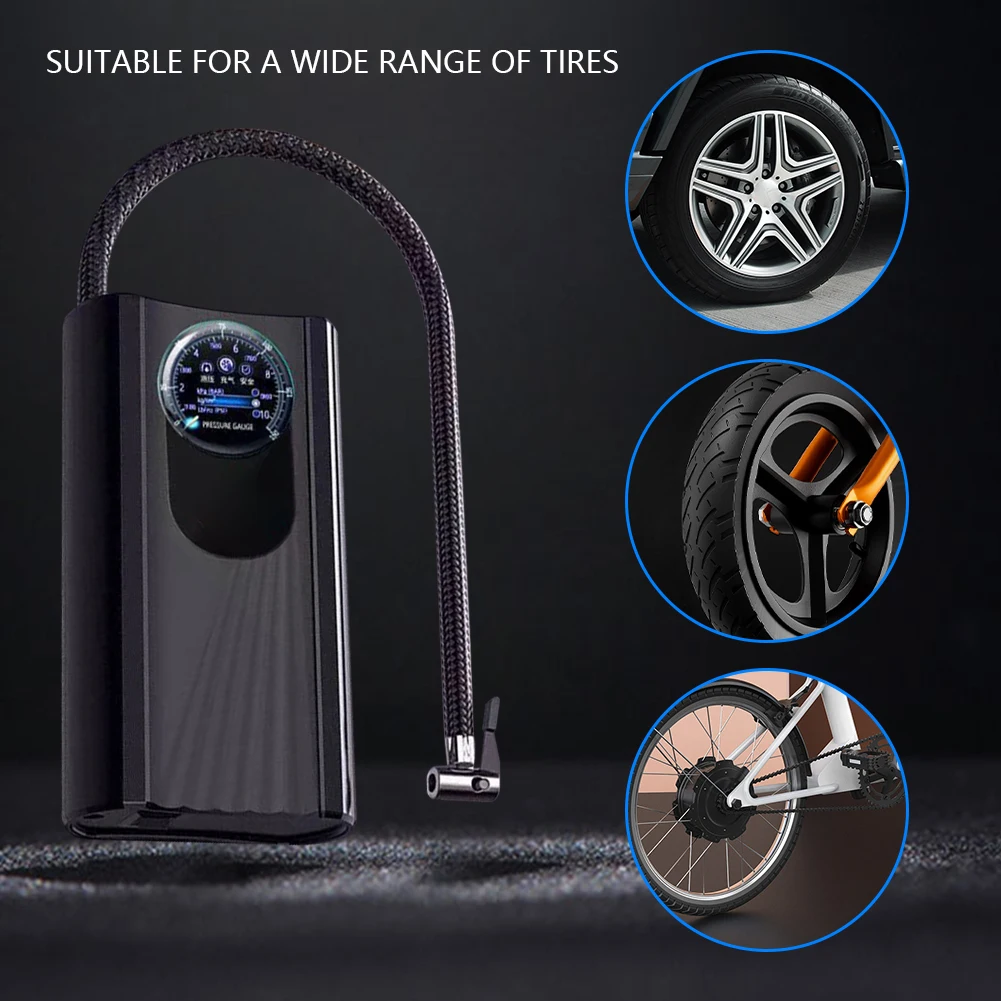 12V Car Handheld Air Pump High Precision Electric Air Compressor Quick Inflating Mini Tire Pump Cigarette Lighter for Car Auto