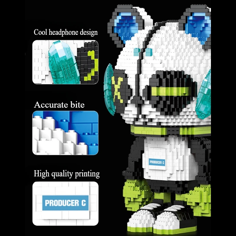 SEMBO BLOCK Panda parassitario Building Block Modello di assemblaggio Ragazzi e ragazze Puzzle fai da te Giocattoli Decorazioni per la casa creative Giocattoli regalo di compleanno