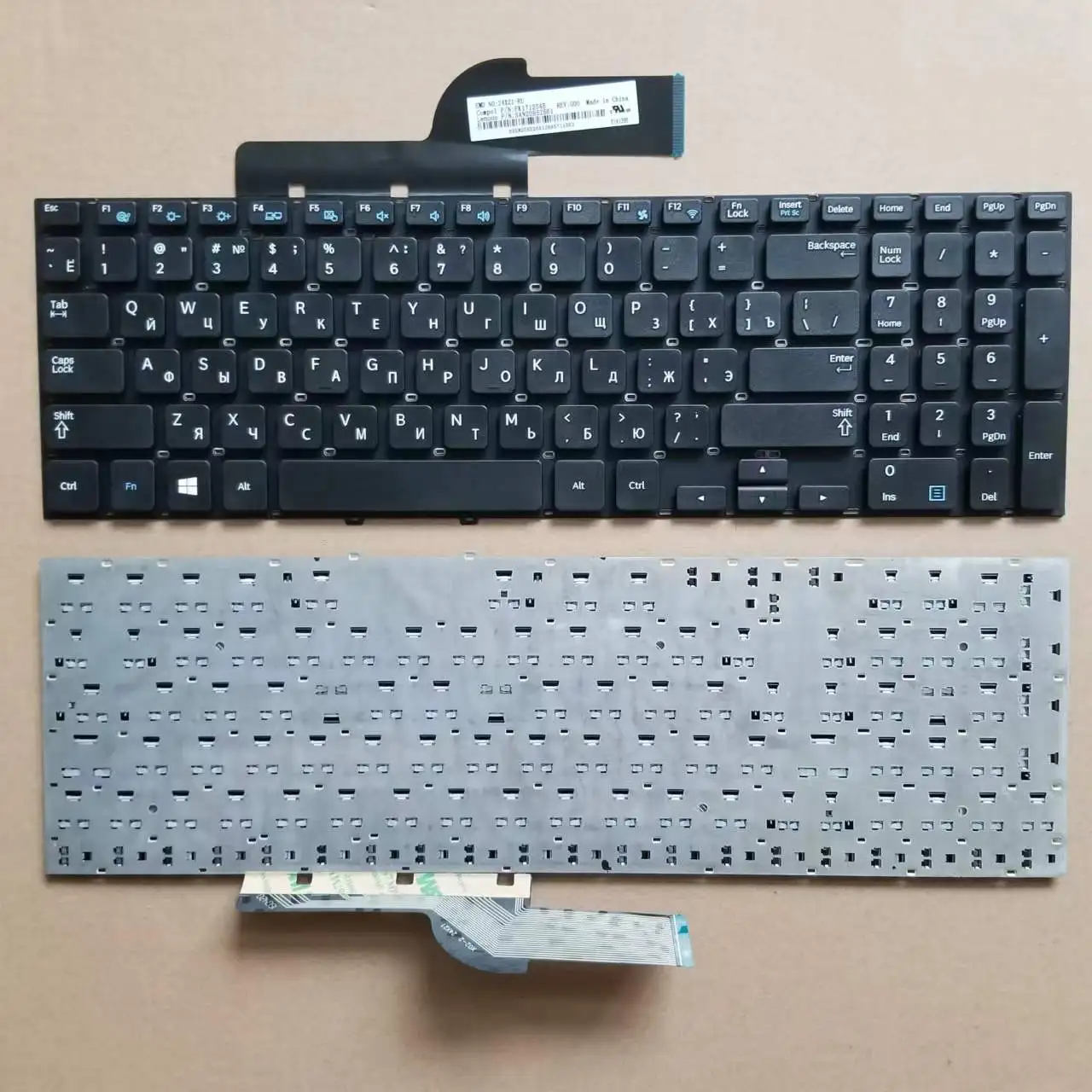Novo Teclado Russo RU para Samsung NP355E5C 355NC5C NP355V5C 365E5C NP365E5C 550P5C NP550P5C Sem Moldura Preto