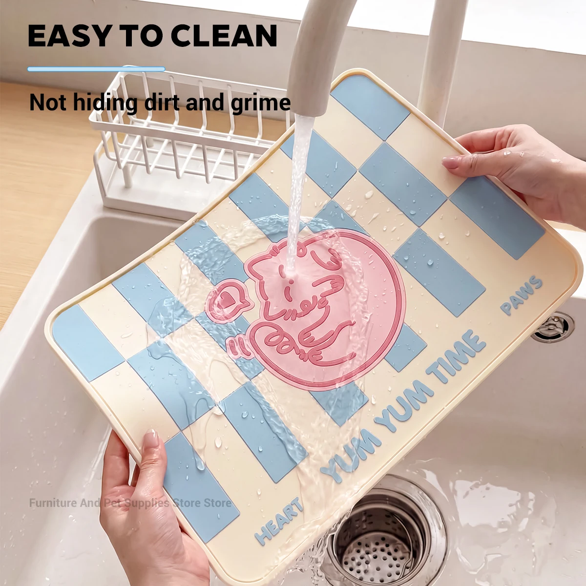 Pet Placemat Cat Dog Drinking  - Baby Food Cat 评论和价格