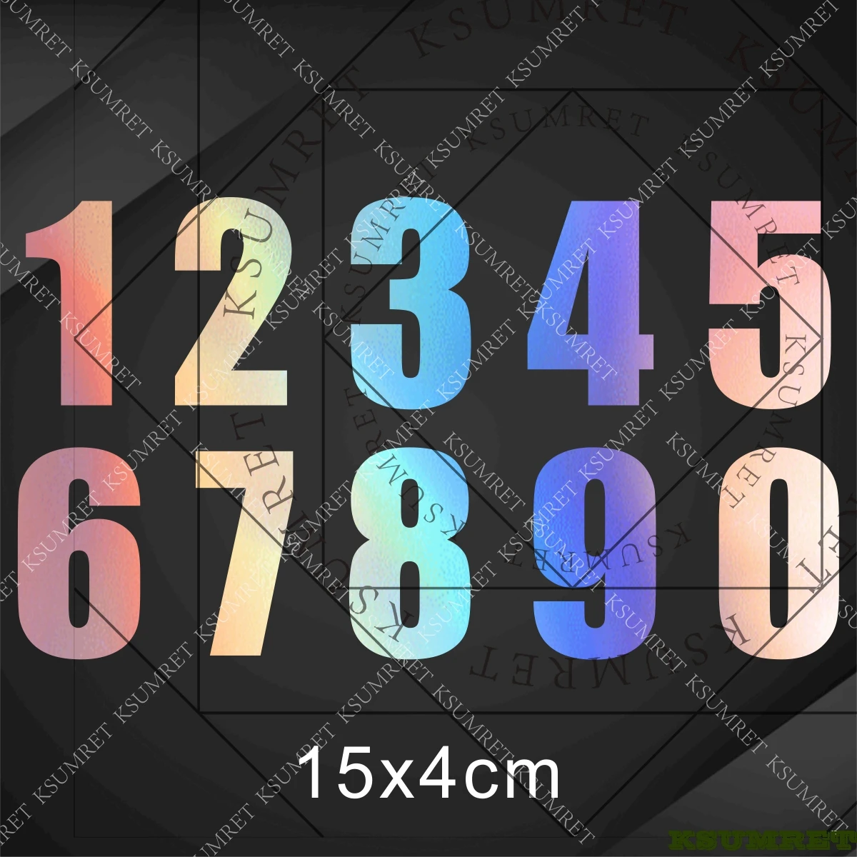 رقم 1234567890 ملصقات السيارات العاكسة للدراجات النارية سكوتر موتو ديكور مائي
