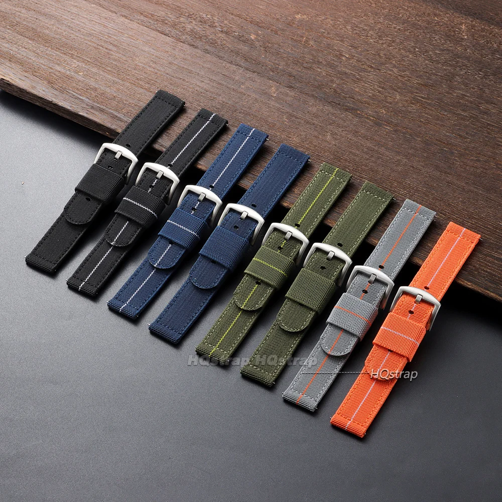 新しい伸縮性のあるナイロン製腕時計ストラップ 20mm 22 - Suede Strap Watch のレビューと価格