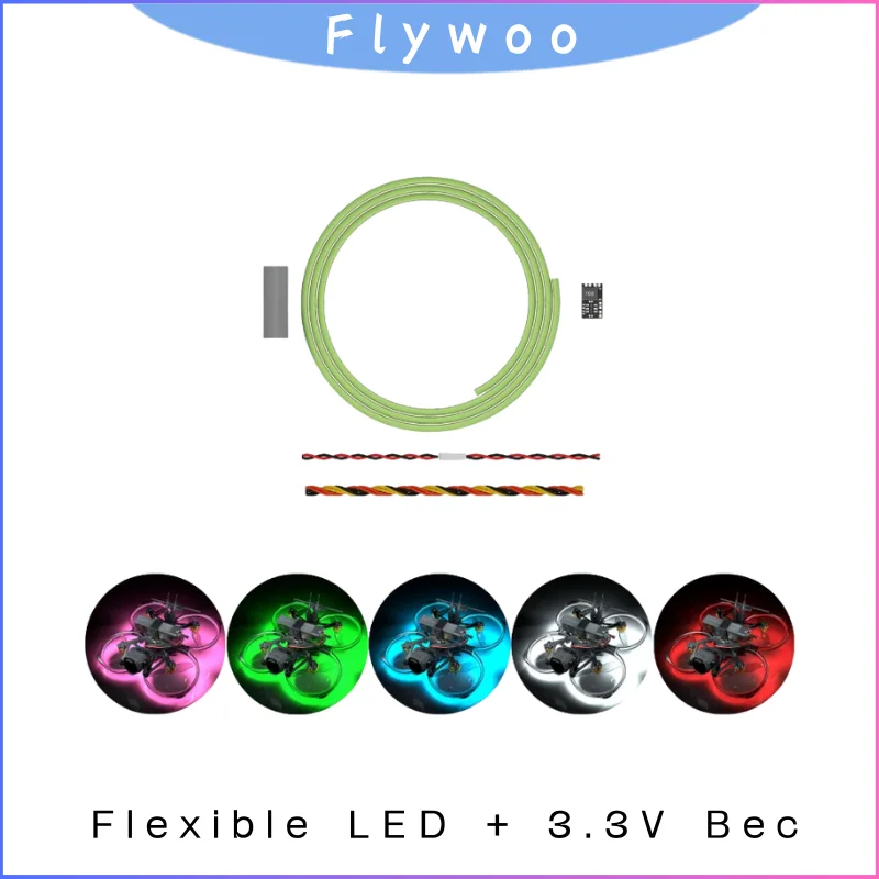 

Неоновая светодиодная лента 12 В постоянного тока 1 м, ширина 4 мм для FPV дрона DIY, совместимая с системой CineRace20 и DJI Avatar HD, ночной летающий свет