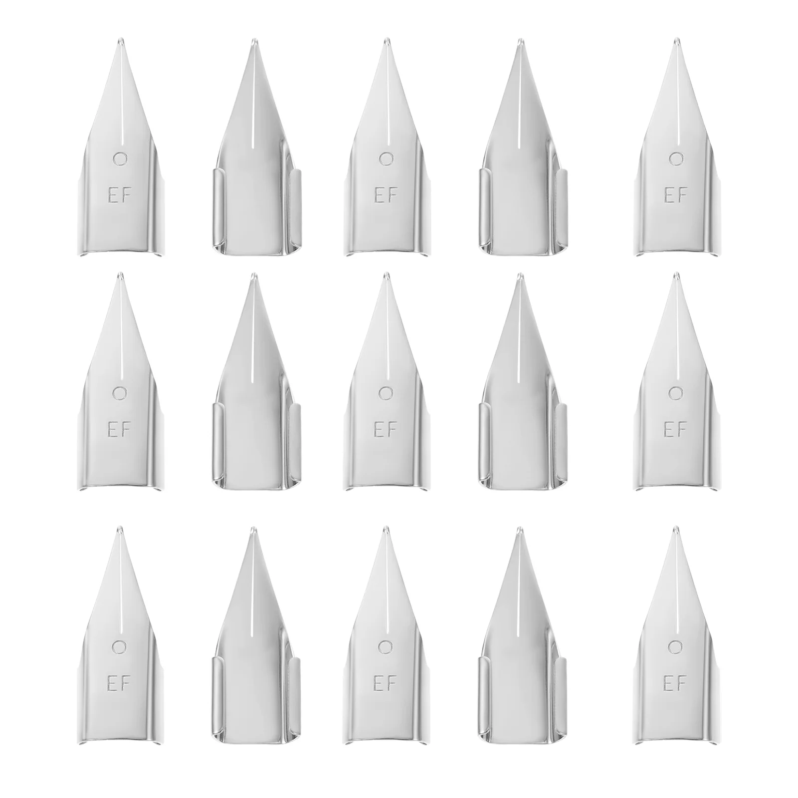 20 Pcs Fountain Ink Pen Metal Nibs Calligraphy Replacement Tips Silver Child