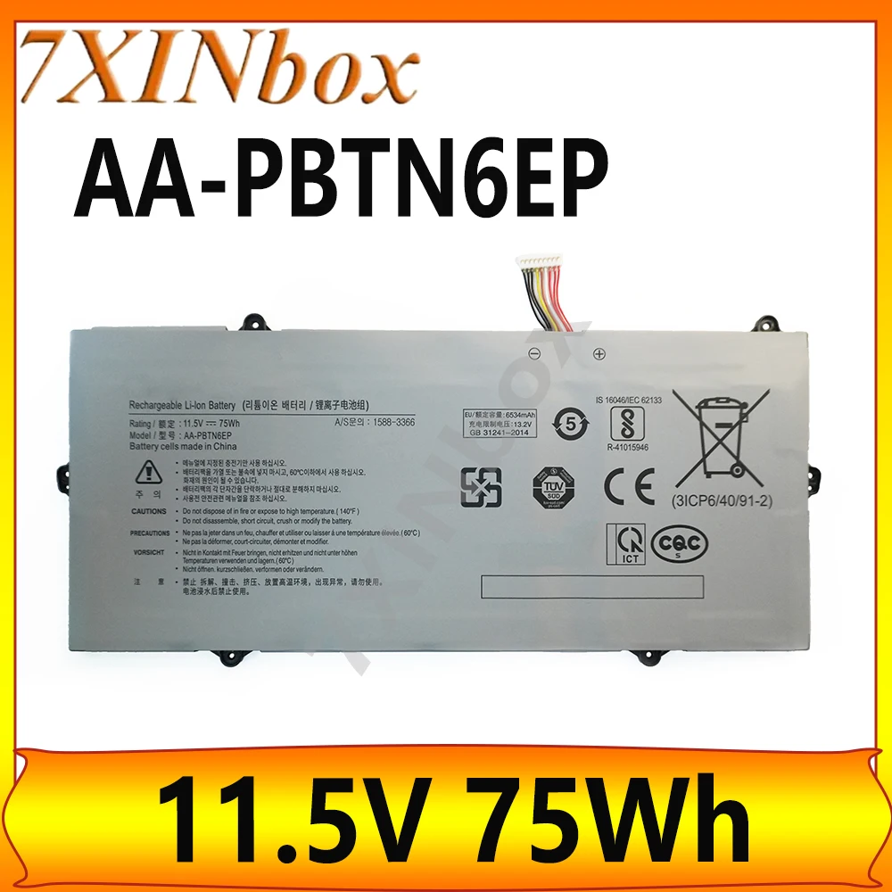 

7XINbox AA-PBTN6EP 75 Втч 11,5 В аккумулятор для ноутбука Samsung Notebook 9 NP900X5T 900X5T 900X5T-X78L X02 NP900X5T-X01US