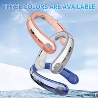 2025 new portable mini hanging neck fan, bladeless hanging neck fan, digital display power supply, air-cooled USB charging fan