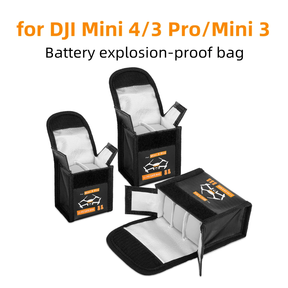 Flight Safe Bag for DJI Mini 3 Pro/Mini 4 Pro Battery Explosion-Proof Bag Protective Case for DJI Mini 3 Pro Battery Accessories