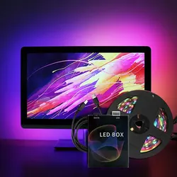 Ambient Light ws2812b strip 1-5M USB LED Strips 2812B LEDs light 5050 RGB Dream color Desktop PC Screen Bar Backlight Lighting