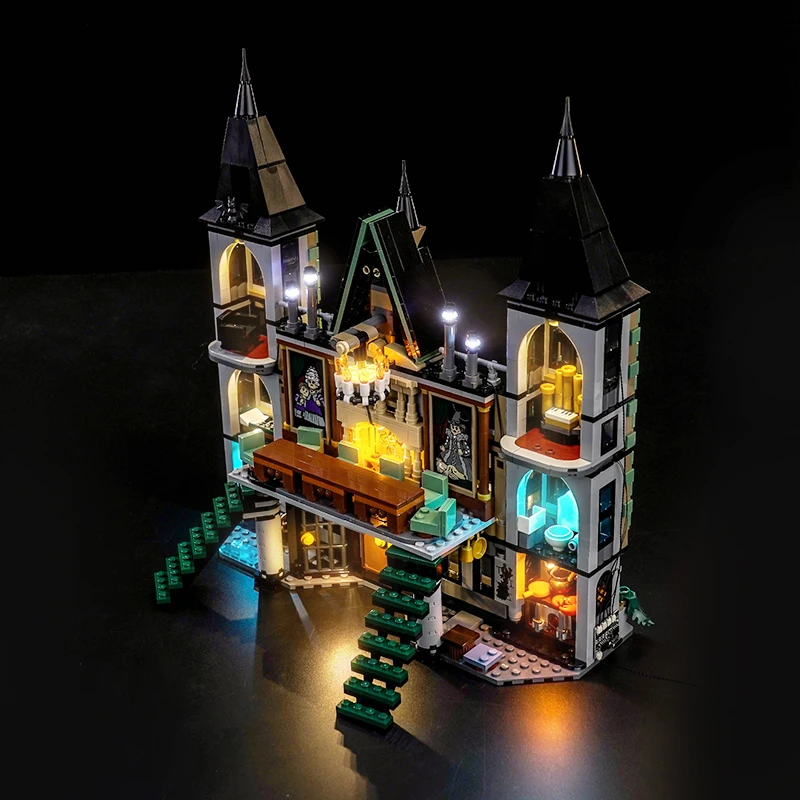 Malfoy Manor 블록 조명 선물에 적합한 Lazishi 5V LED 조명 76453 세트(조명 포함)