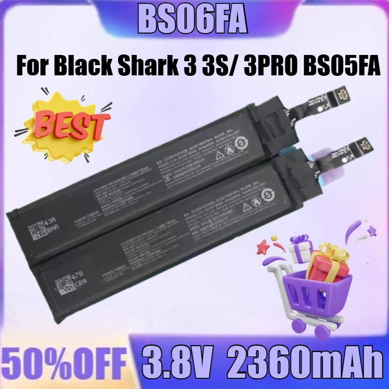 

NEW For XIAOMI CellPhone Battery BS06FA for Black Shark 3 3S/ BS05FA for Black Shark 3PRO Replacement Battery