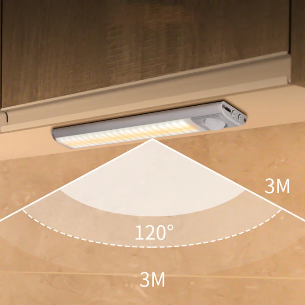 

1pc Motion Sensor Lamp Dual Color Temperature 3 Modes Auto On Off Led Closet Night Light For Wardrobe Corridor Cabinet Wall