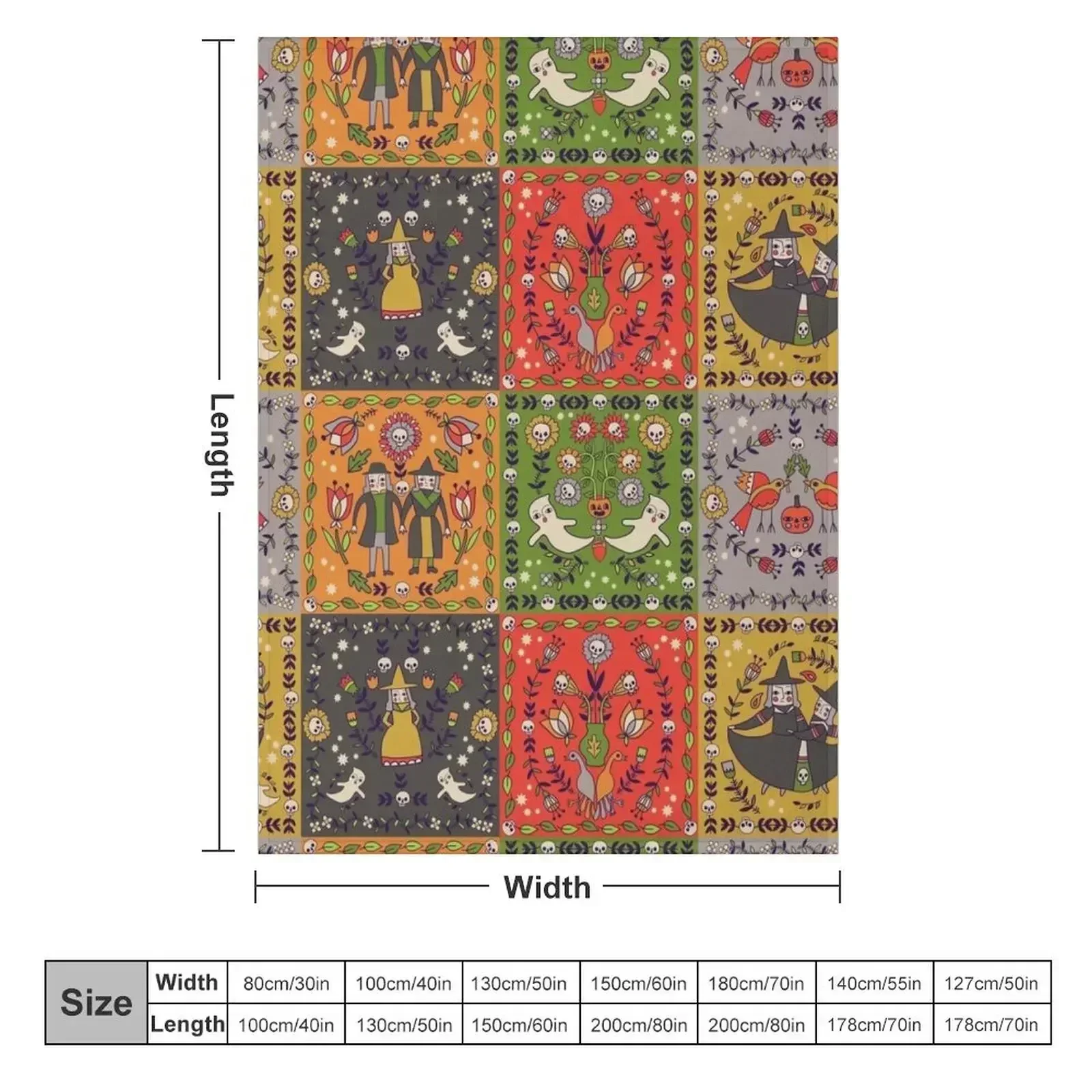 Dutch Squares Throw Blanket Beautifuls Travel Stuffeds Blankets