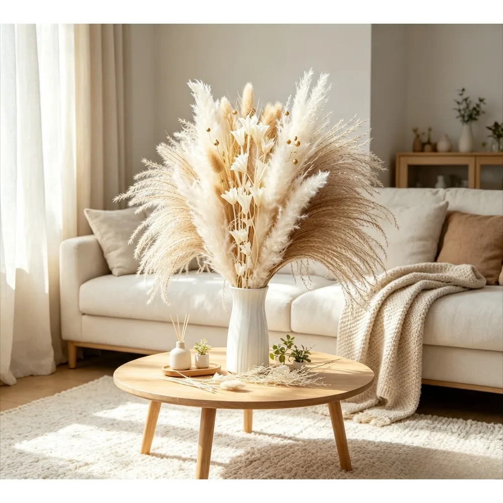 Natural hay bouquet, bohemian home decoration, suitable for Christmas, Halloween, Thanksgiving, Valentine's Day, decoration - view 5