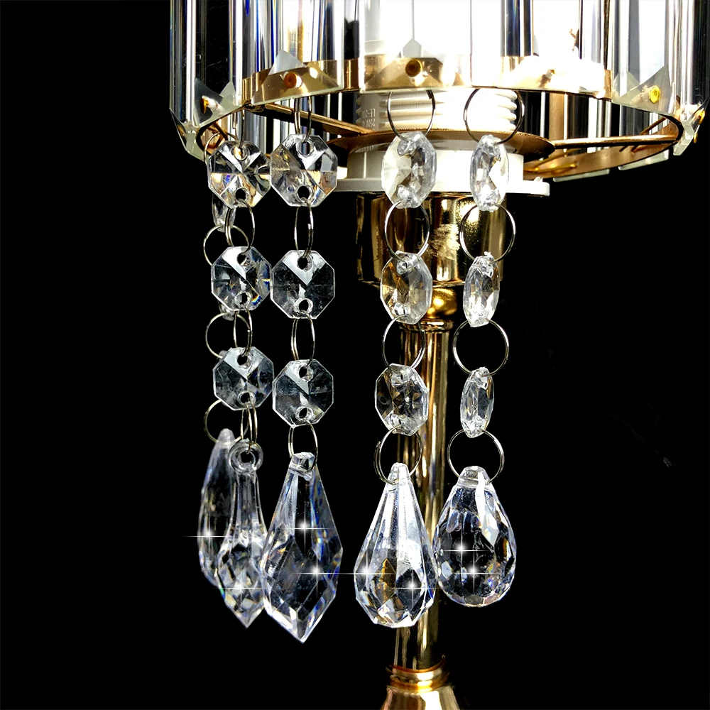 20/40PCS Crystal Pendant Transparent Door Curtain Ornament Acrylic Wedding Road Guide Desktop Decoration Christmas Tree Decor