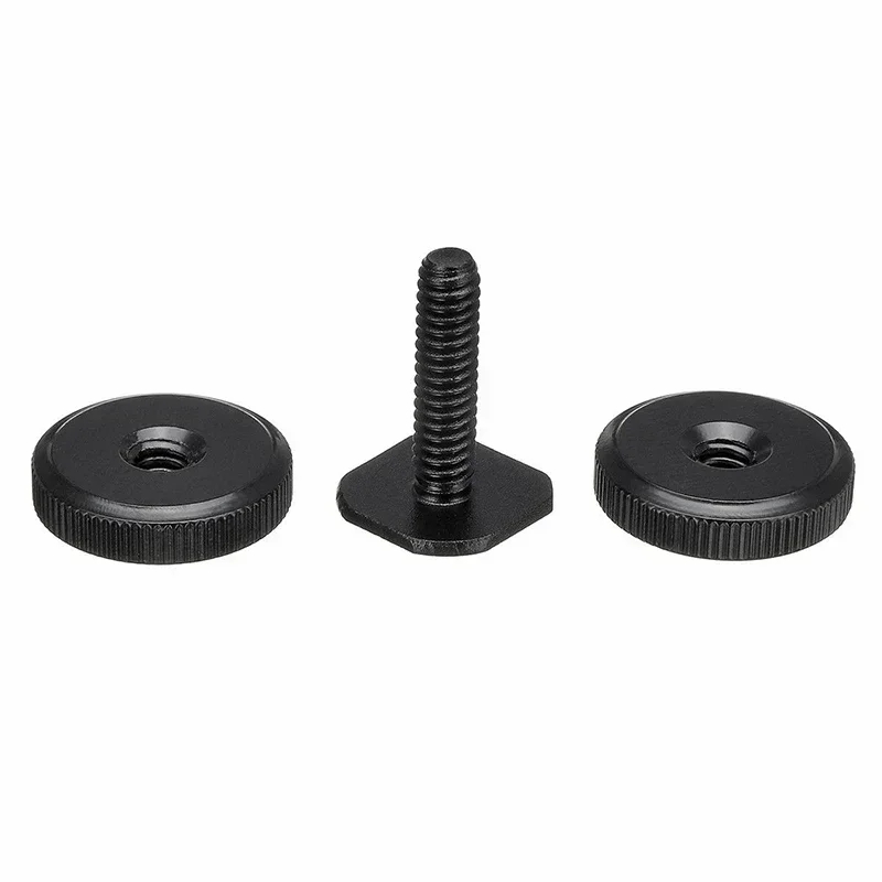 Staffa adattatore per slitta calda fredda da 1/4 "doppia vite per fotocamera con supporto per flash per accessori di riparazione per fotocamera DSLR