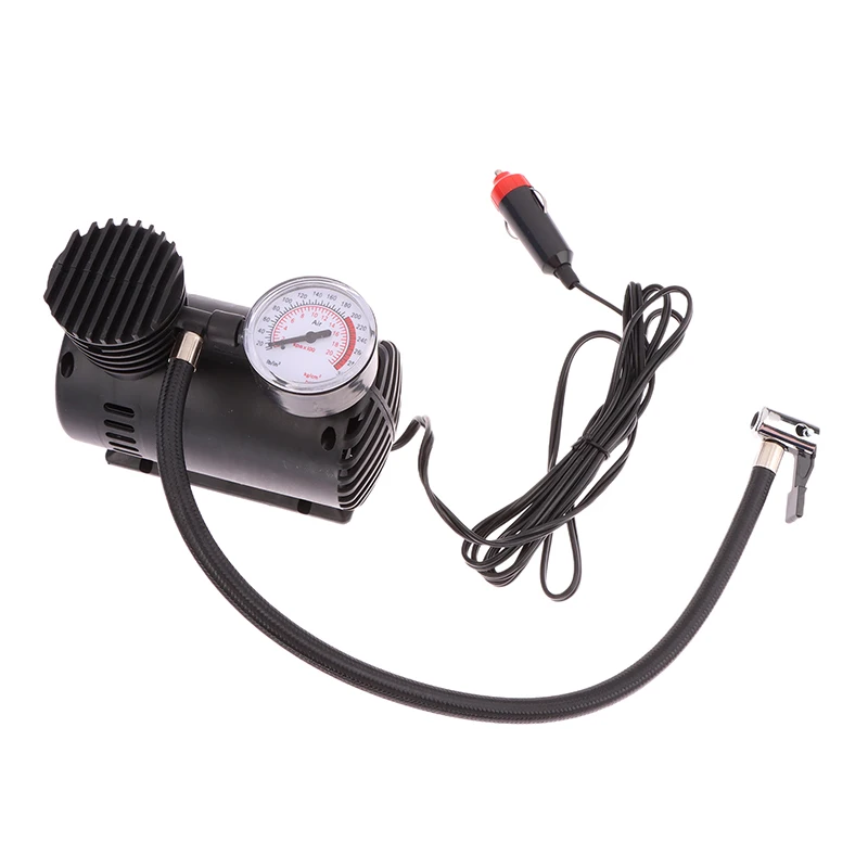 Portable 12V 300psi Mini Air Compressor Pump Tire Tyre Inflator 15LPM Quickly Inflate Car Tyre Inflator Auto Pump Set