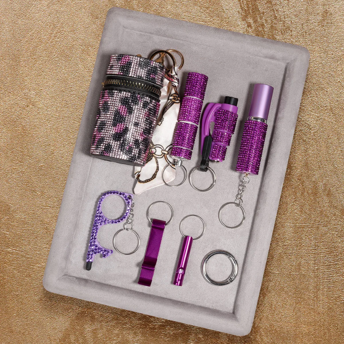Set portachiavi di sicurezza fai-da-te Set portachiavi di autodifesa Accessori sfusi Portachiavi di autodifesa per donna