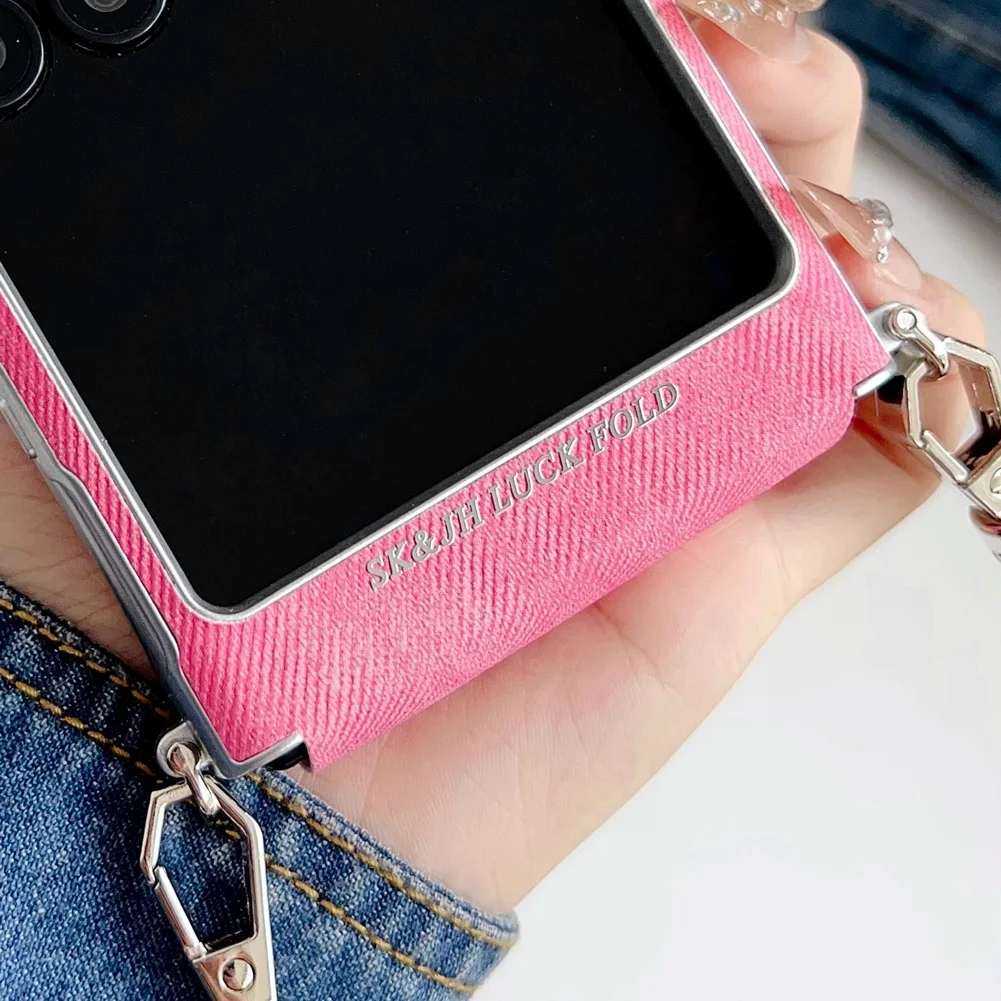 حافظة مغناطيسية قوية بمشبك جانبي فضي الحواف من قماش الدنيم لهاتف موتورولا رازر 60 الترا موتو رازر 60 2025 50 رازر + غطاء حماية #6