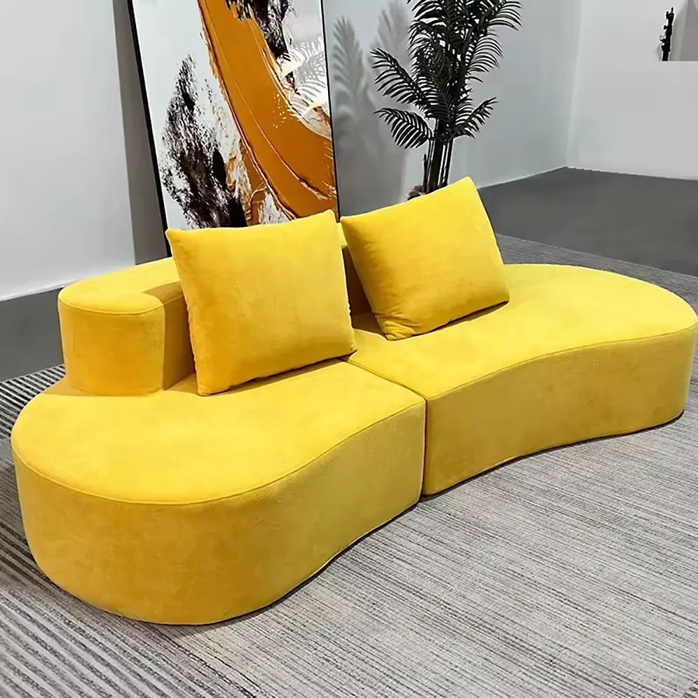Comfortable Three-Seat Extendable Cloth Roll Bag Sectional Compressed Sofa Sponge Filling Living Room Hotels Home Lodging Set
