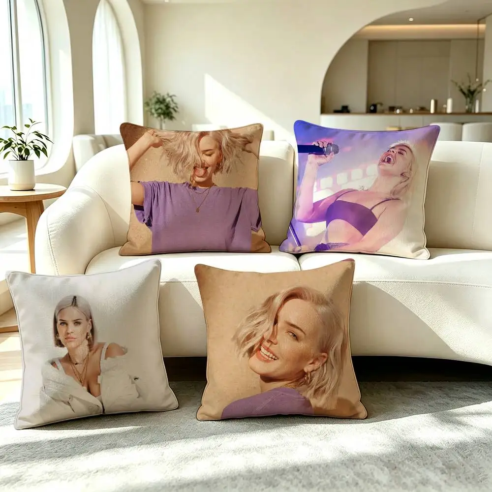 A-Anne Marie Singer Pillow Case Square Double-Sided Sofa Cushion Cover Bedroom Bedside Pillow